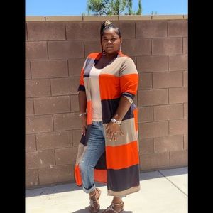 New Plus Size Earthy Color Cardigan